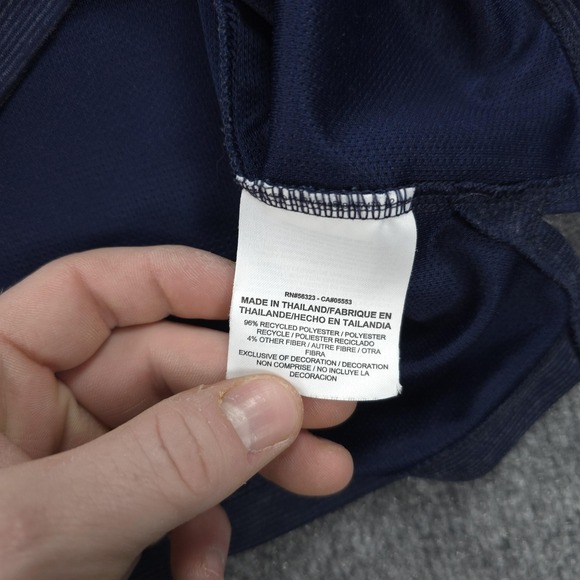 West Virginia Mountaineers Polo Shirt Mens L Blue NCAA Golf Nike DriFit Blade - Picture 7 of 12